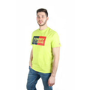 Tommy Hilfiger pánské limetkové tričko Essential - XL (300)